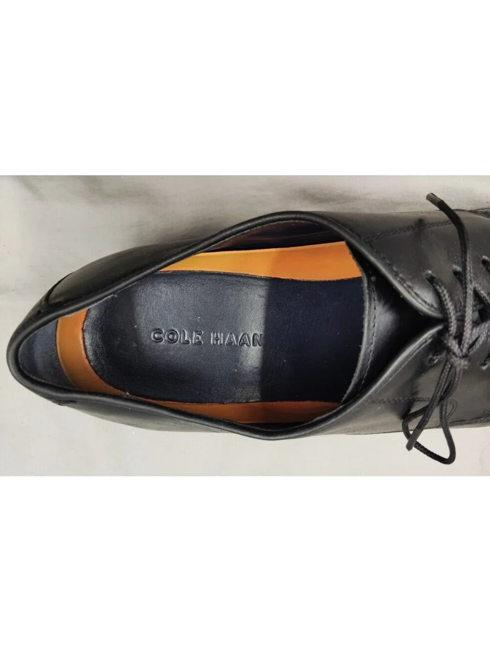 Cole Haan C11630 Lenox Hill Men's 10.5 M Black Leather Cap Toe Dress Shoes